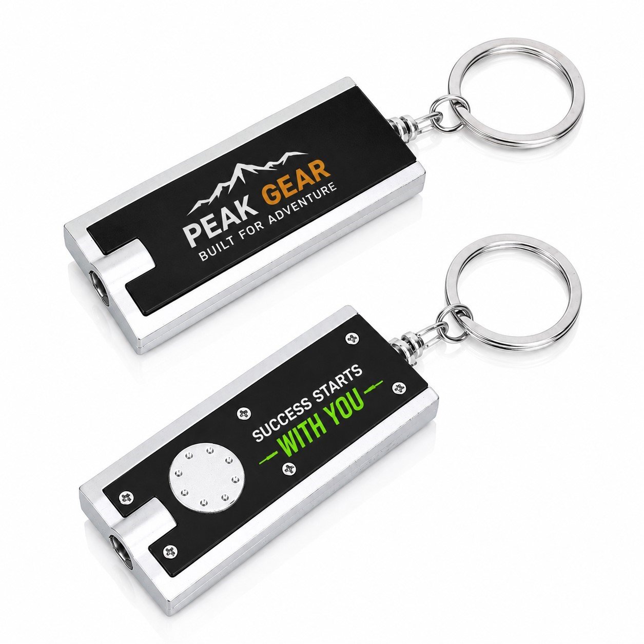 LED Flashlight With Swivel Key Chain