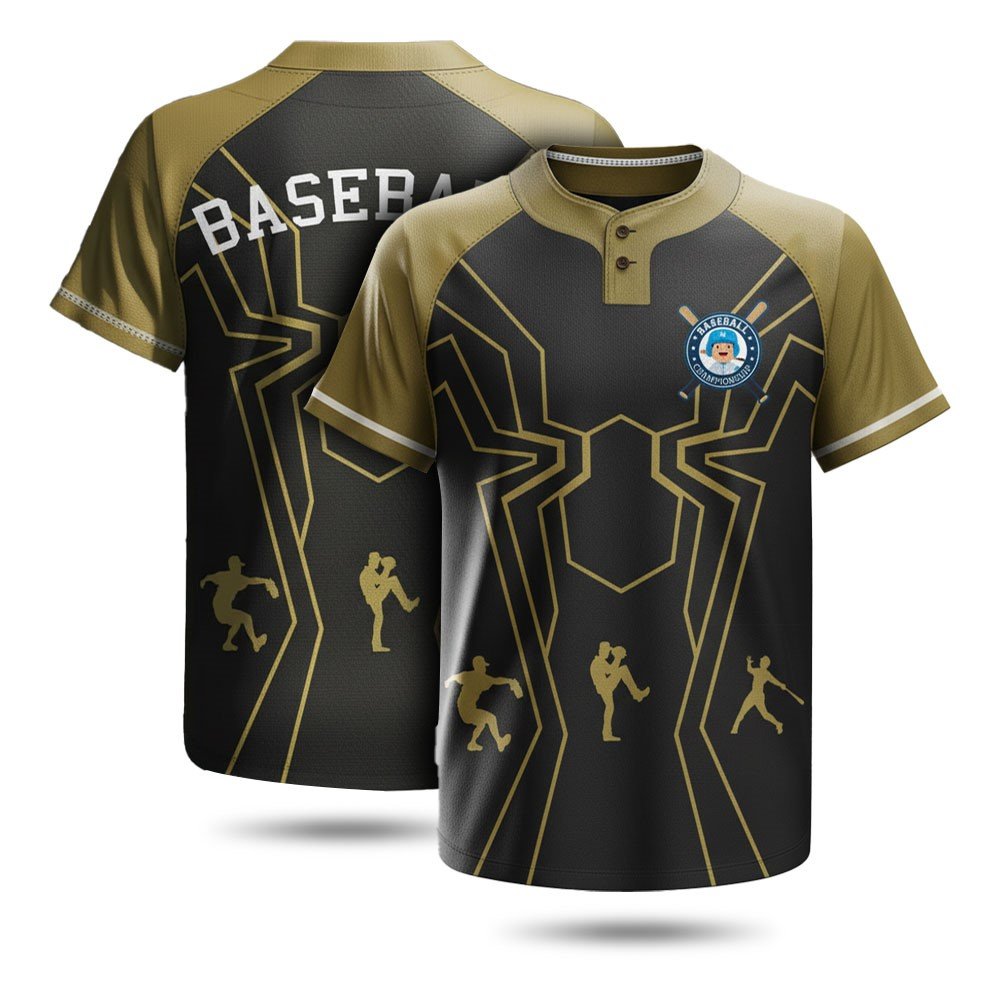 Sublimated UPF Baseball Henley for Men & Women