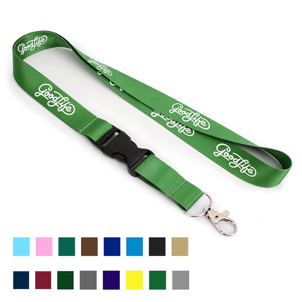 3/4'' Full Color Lanyard With Lobster Hook & Buckle