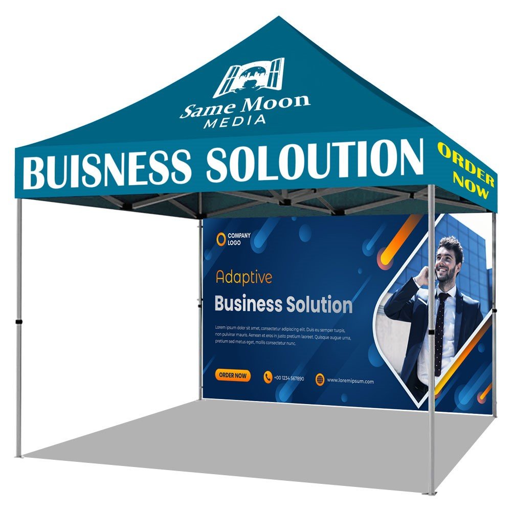 10x10 Heavy Duty Event Canopy Tent With Back Wall - Image 2