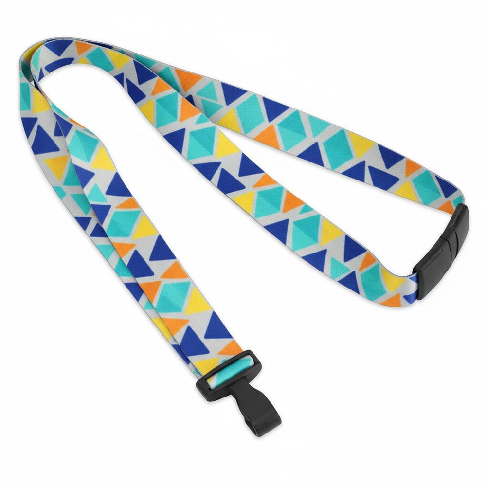 3/4" Lanyard With Nylon J Hook & Curved Breakaway