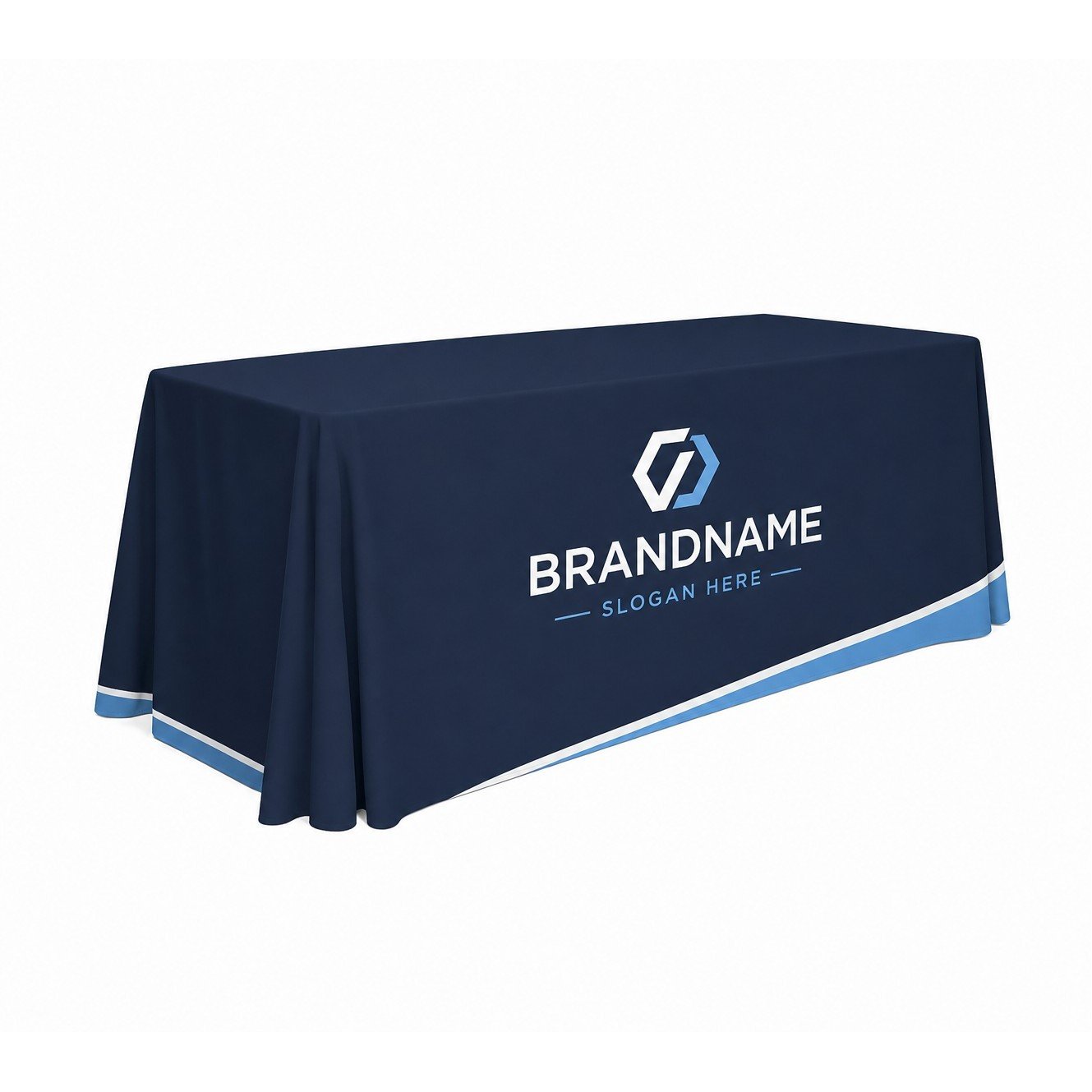 6' Custom Printed Polyester Table Throw - Image 3